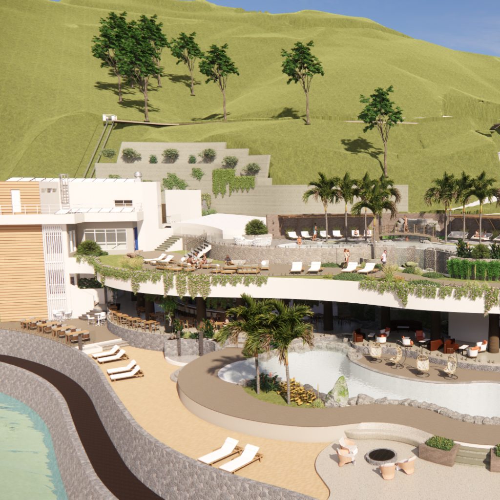 Rendering of future Bliss Resort at Cala Azul Nicaragua - Premiere onsite restaurants, Villas, Beachfront, and ocean access to Cala Bay